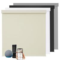 Store banne électrique métallique horizontale translucide sur mesure, filtrant la lumière, résistant au vent, pare-soleil pour patio, balcon, cour