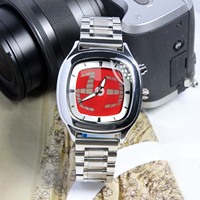 Montre pour homme de style rétro Y2K du millénaire, montre à quartz, étanche 30 m, acier inoxydable, montre-bracelet de haute qualité pour homme