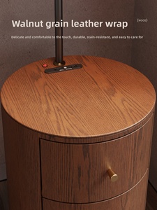 <span class=keywords><strong>Lampada</strong></span> da Terra in Pelle con Ripiano Integrato, Stile Antico di Lusso, Design Retrò di Alta Gamma CTG043 - Product Image 3