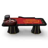 YH 275cm 32 Zoll Rad Glücksspiel Massivholz Single 0 Roulette Rad Tisch Casino Roulette Tisch mit Chips Box