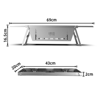 Nouveau style de barbecue portable au charbon de bois en acier inoxydable chromé, sans fumée, avec contrôle tactile de sécurité, pour 5+ personnes, camping