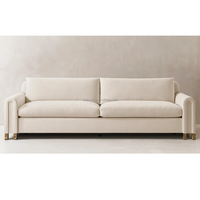 Modernes Skulpturales Modulares Indoor-Sofa-Set mit Holzbeinen Quadratische Form für Apartment-Wohnzimmer