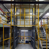 Ascenseur de fret hydraulique à rail vertical, capacité 3 tonnes, pour le transport de marchandises lourdes en entrepôt, transport de marchandises sur plusieurs niveaux