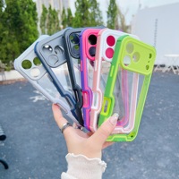 Coque de téléphone antichoc 2-en-1 pour iPhone 18 17 Pro Max, avec logo personnalisé, coque transparente, cadre TPU couleur contrastée, coque hybride pour téléphone portable