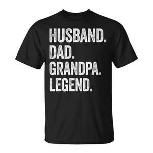 Camiseta con gráfico vintage desgastado de Husband Dad Grandpa Legend - Product Image 1