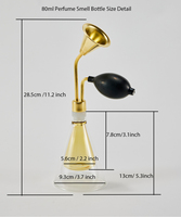 Diffuseur de parfum, distributeur de parfum en verre avec buse en laiton, flacon d'échantillonnage olfactif