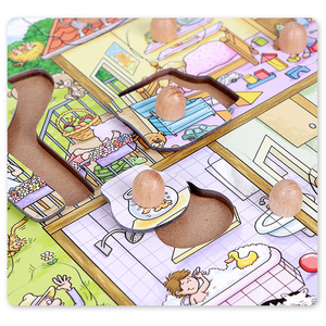 Prodotto di vendita calda per bambini bambini educativo sigillo timbro tavolo da <span class=keywords><strong>disegno</strong></span> giocattolo con il gatto sul modello del tetto - Product Image 2