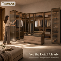 Îlot de dressing sur mesure écologique professionnel pour villa, appartement, chambre à coucher, dressing, rangement et organisation de vêtements