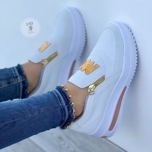 Nouvelles chaussures de sport plates pour femmes <span class=keywords><strong>2022</strong></span>, couleur unie, chaussures de sport décontractées pour femmes - Product Image 4