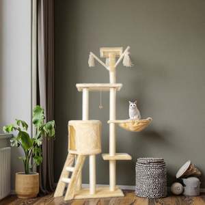 Kinghon - Árbol para Gatos de Lujo, Grande, de Varios Niveles, Mueble para el Hogar, Material de Cartón para Rascar - Product Image 1
