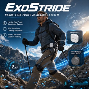 Exosquelette pour les jambes, aide à la marche des membres inférieurs alimentée par l'IA avec assistance au genou et à la hanche, support de marche léger pour l'extérieur - Product Image 2