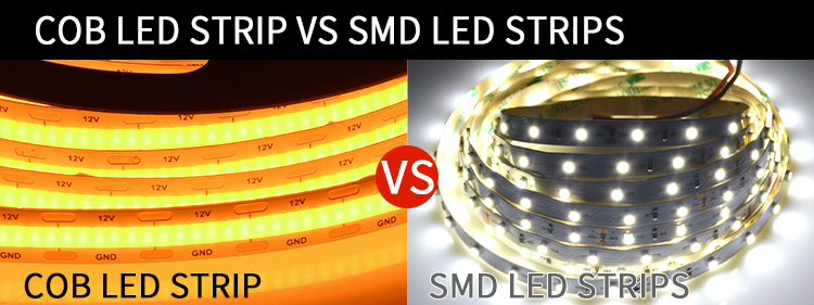 Dv24v 420leds/m 12w/m Orange Cob Led Strip Flexible COB LED Strip Light