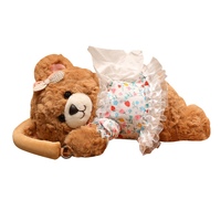 Support de mouchoirs de voiture en peluche de luxe personnalisé, boîte à mouchoirs douce en forme d'animal, vente en gros OEM/ODM