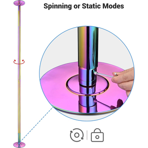 45mm amovible Stripper <span class=keywords><strong>Dance</strong></span> <span class=keywords><strong>Pole</strong></span> <span class=keywords><strong>Dance</strong></span> 360 Spin <span class=keywords><strong>Dance</strong></span> Training <span class=keywords><strong>Pole</strong></span> Kit Installation facile - Product Image 3