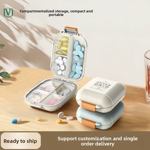 <span class=keywords><strong>Pilulier</strong></span> ABS pour antibiotiques, portable, pour voyage, sept jours, trois repas par jour, double couche, 7 compartiments, séparateur de médicaments - Product Image 3