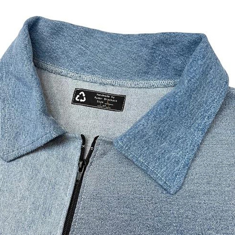 Diznew Men Shirt Short Sleeve Shirts Factory Custom Made Wholesale Short Sleeve Men Denim Shirt