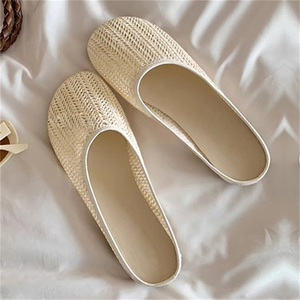 XSD Women's Elegant <b>Flat</b> Sandals <b>Pointed</b> <b>Toe</b> Slip-On Low Heel Mules for Summer Outdoor Height Increasing Anti-Slip Fashion Trend - Product Image 5