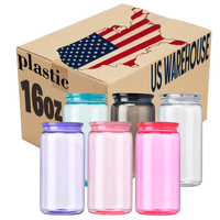 Verres à bière en forme de canette de 16oz et 18oz gobelet en verre à haute teneur en borosilicate avec couvercles colorés et paille pour boire du cola à froid