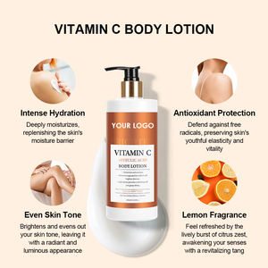 Loción corporal blanqueadora de vitamina C, incluso el tono de la piel, ácido ferúlico, Crema Corporal iluminadora, hidrata e hidrata la piel, nutre la piel firme - Product Image 4