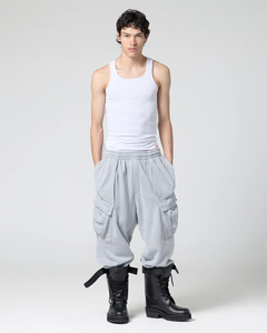 Cut And Sew 100% Cotton Fleece Sweatpants Heavyweight Oversized Streetwear Double Angle Pockets Oem Cargo <b>Joggers</b> Wholesale - Product Image 1