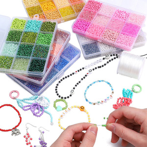 ชุดลูกปัดเม็ดกลมอะคริลิคขนาด 3 มม. สำหรับทำเครื่องประดับ DIY สร้อยข้อมือ สร้อยคอ อุปกรณ์งานฝีมือ 12 ช่อง ลูกปัดหลากสี - Product Image 5