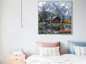 Giardino naturale casa 5D fai da te pittura <span class=keywords><strong>diamante</strong></span> kit pieno trapano arte artigianale con punti quadrati per il paesaggio e decorazioni per la casa - Product Image 2