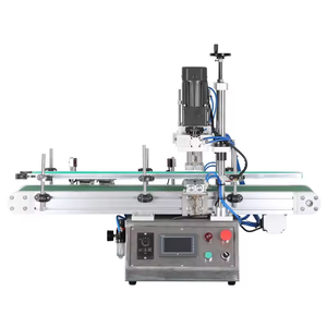 Machines de capsulage automatiques pneumatiques de bureau pour bouteilles rondes en plastique, en verre, pour boissons, eau et aliments – Haute efficacité - Product Image 5