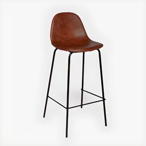 TABOURET MODÈLE VLADI EN PU MARRON AGÉ - Product Image 1