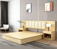 Dunkelgraues Twin-Homestay-Möbelset mit Vollverbindungs-Split-Soft-Kopfteil, Flachem Tatami-Bett und Stauraum