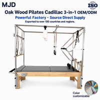 Table de Pilates Cadillac en chêne certifiée CE ISO, multifonctionnelle 3-en-1, avec cadre en acier inoxydable, vente en gros CEM