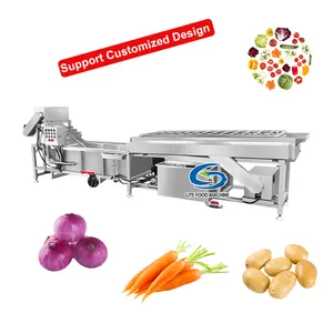 Industriale barbabietole da zucchero 3 in 1 lavaggio pelapatate taglio frutta e verdura Peeling macchina