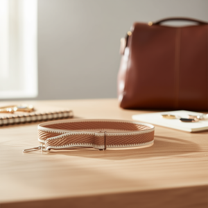 Sangle en toile de 4 cm couleur camel pour accessoires de sac - Product Image 1