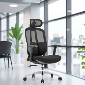 Silla de oficina ergonómica con ajuste de altura, soporte lumbar de diseño de malla moderno, silla ejecutiva de plástico para uso doméstico - Product Image 5