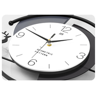 neues design hirsch minimalistische hölzerne wanduhr leiser wanduhr mit pendel wanduhr heimdekoration luxus für wohnzimmer