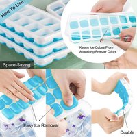 Moule à glaçons en Silicone de qualité alimentaire 14 à dégagement facile avec couvercle amovible résistant aux déversements