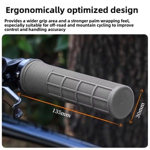 Puños de Manillar para Bicicleta de Montaña <span class=keywords><strong>ES</strong></span>-GR-07, Antideslizantes, de Goma Suave, Ajuste Universal, Absorción de Impactos, Profesionales - Product Image 4