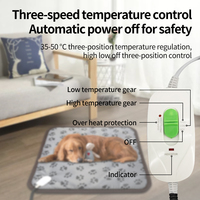 Couverture chauffante électrique pour animaux de compagnie 45x45cm, imperméable, avec régulateur de température, fournitures pour animaux de compagnie