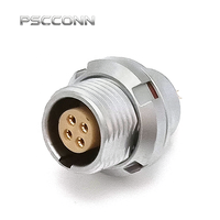 Conector Industrial de Empuje y Tracción Autoblocante de 4 Pines Serie T IP68 Resistente al Agua PSCCONN, EEG.0T.304.CPLR, EEG.1T.304.CPLR