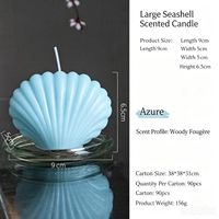 Bougie artisanale en cire de soja, style océan, mini coquillage, aromathérapie, sans fumée, parfumée, pour célébrations exclusives, Saint-Valentin