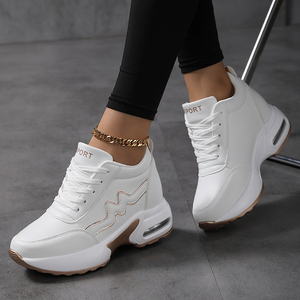 Zapatos Deportivos Casuales para <span class=keywords><strong>Mujer</strong></span> 2025, Zapatos para Caminar Acolchados, Zapatos Deportivos de Plataforma de Piel Sintética para Correr al Aire Libre - Product Image 2