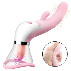 GF Lidah Dildo Mengisap Vibrator Puting Pemanas Pengisap Ketat Mulut Menjilati Klitoris Merangsang Masturbasi Erotis Mainan Seks untuk Wanita - Product Image 1