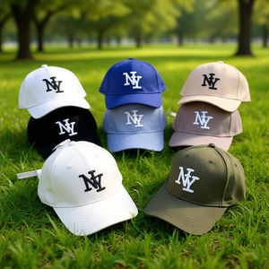 Gorra de Béisbol de Algodón Bordada Ny, Ajustable, Unisex, Informal para Exteriores, de 6 Paneles, 100% Algodón - Product Image 3