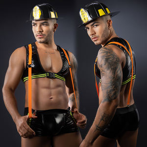 Lencería Sexy para Adultos, Atuendo de Club, Juego de Roles, Disfraz Sexy de Bombero, Ropa Interior Sexy para Hombres, Carnaval - Product Image 6