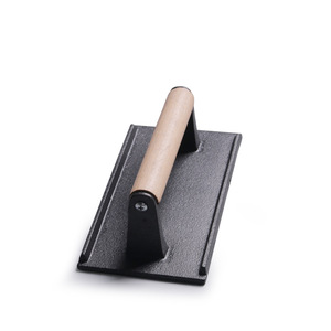 Prensa Rectangular <span class=keywords><strong>de</strong></span> Hierro Fundido para Asar Hamburguesas, Carne y Aves, con Mango <span class=keywords><strong>de</strong></span> Madera, Ecológica, Antiadherente, Apta para Lavavajillas - Product Image 4