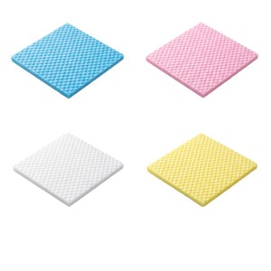 Chiffon de nettoyage à points haute densité, rectangulaire, lot de 4 couleurs, pour le nettoyage des carreaux et des joints de cuisine et de salle de bain - Product Image 2
