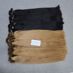 เคราตินปลายแบนสำหรับต่อผมมนุษย์ผมลอนธรรมชาติ - Product Image 1