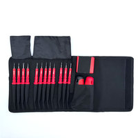 En stock : Jeu de tournevis isolés avec sac en tissu, lames double-embout avec aimant, kit d'outils portable professionnel pour électricien