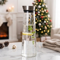 Carafe à eau froide en verre borosilicate de haute qualité, design moderne et minimaliste, modèle Chine 024, disponible en plusieurs tailles pour jus de fruits