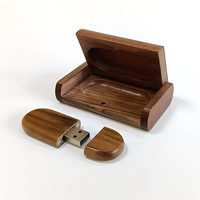 USB 3.0 64GB stik Flash Drive baru 8GB 32GB 128GB kotak kemasan murah jumlah besar grosir kustom Logo kayu Case Usb Flash Drive