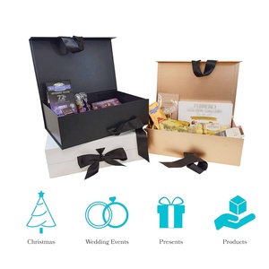 Custom High-End Luxury Magnetic Folding Gift <b>Box</b> with Embossing & Matt Lamination Ribbon for Jewelry/Wedding/<b>Christmas</b> Packaging - Product Image 3